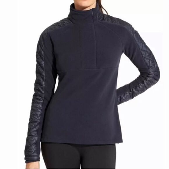 Athleta Vortex Half Zip Navy Fleece Pullover Jacket! - Picture 1 of 7